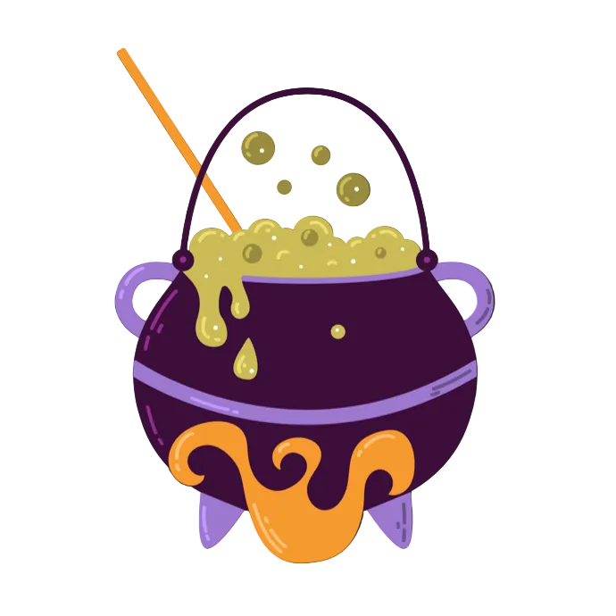 Cursed Cauldron Sticker - L3B LABS2 inClear