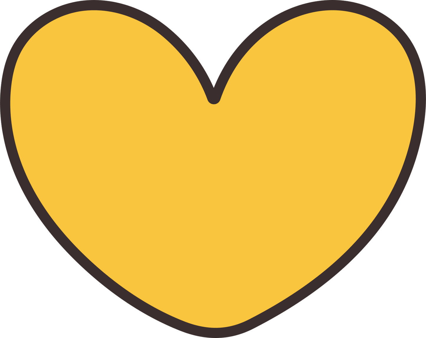 Cute Yellow Valentines heart - L3B LABS2 inClear