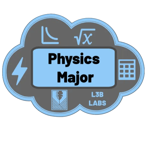 Physics Major Sticker - L3B LABS2 inClear