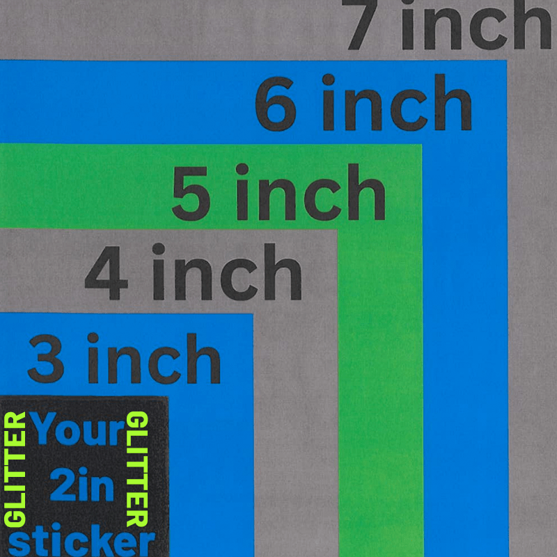 2in Custom Stickers GLITTER - L3B LABS25ClearDie Cut