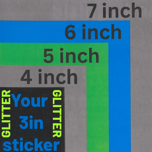 3in Custom Stickers GLITTER