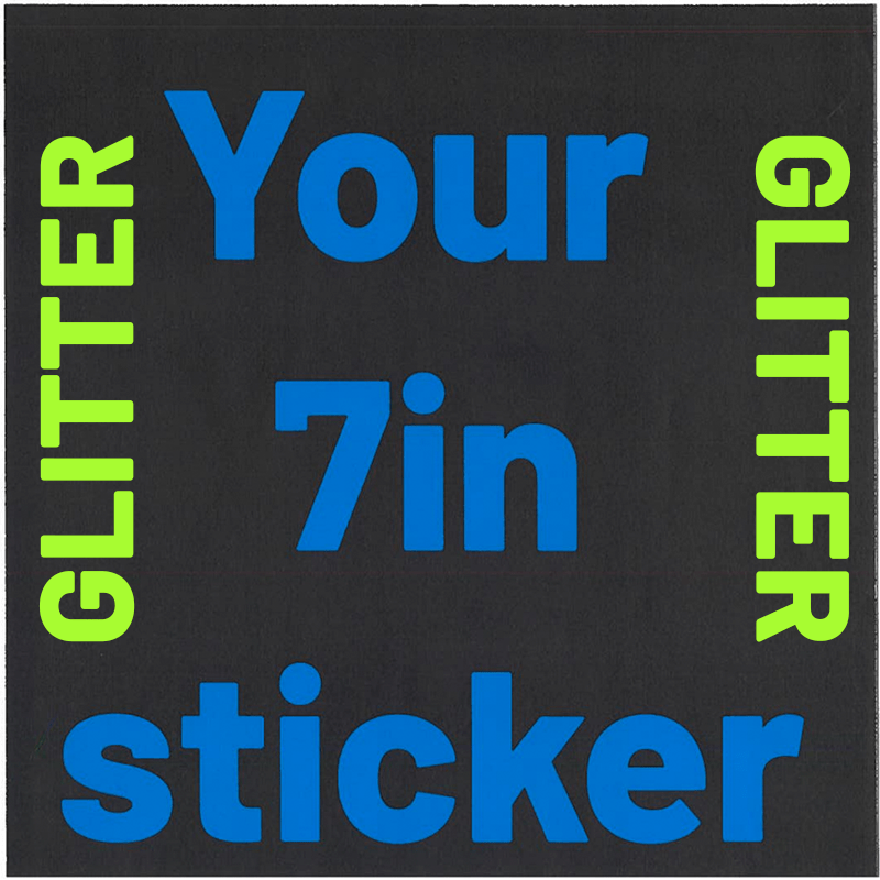7in Custom Stickers GLITTER - L3B LABS25ClearDie Cut