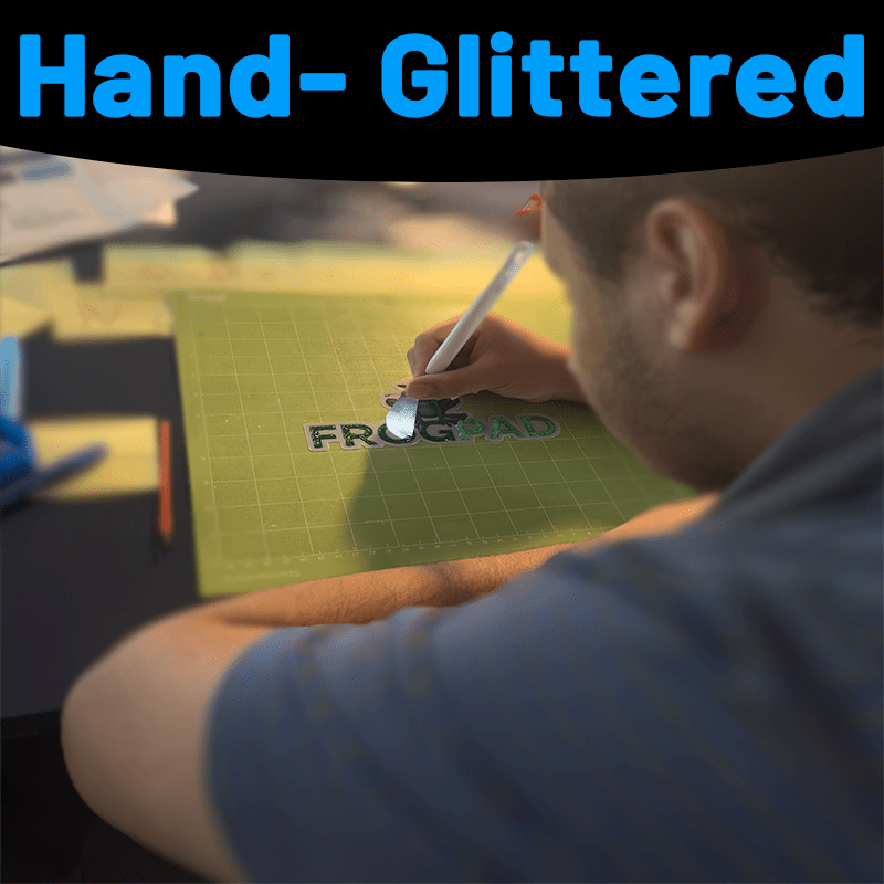 7in Custom Stickers GLITTER - L3B LABS25ClearDie Cut