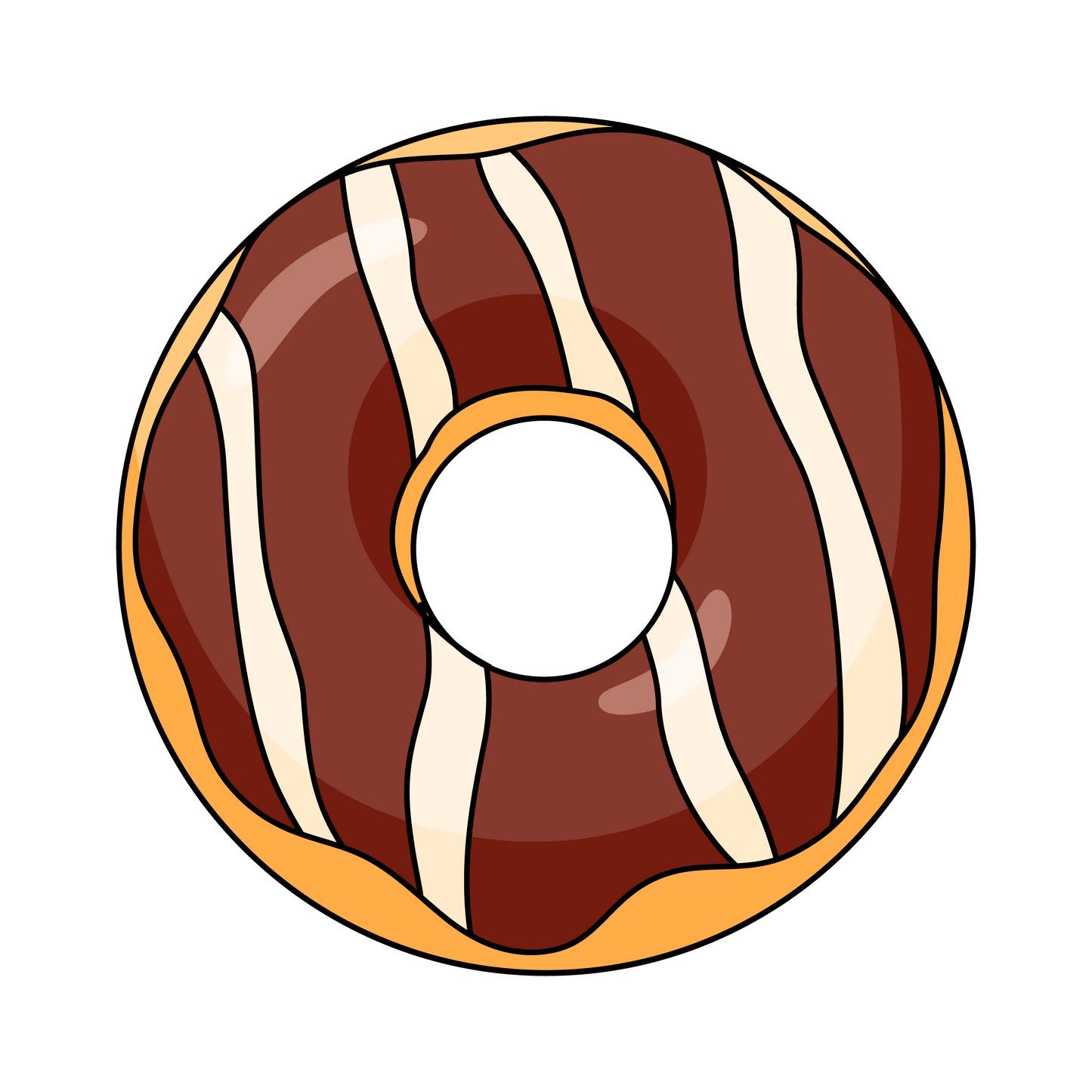 Chocolate Frosted Donut Sticker