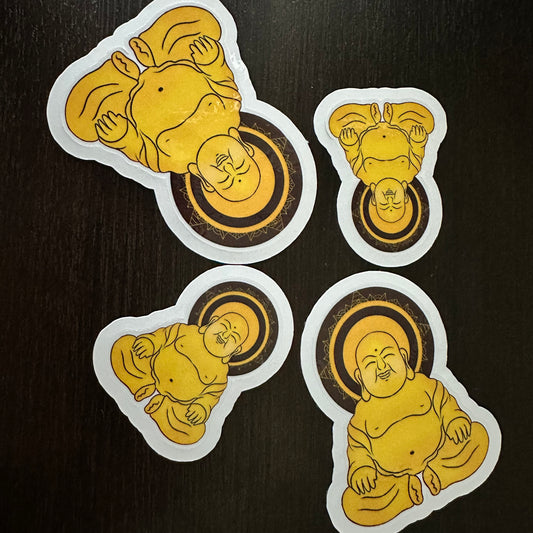 Meditating buddha sticker