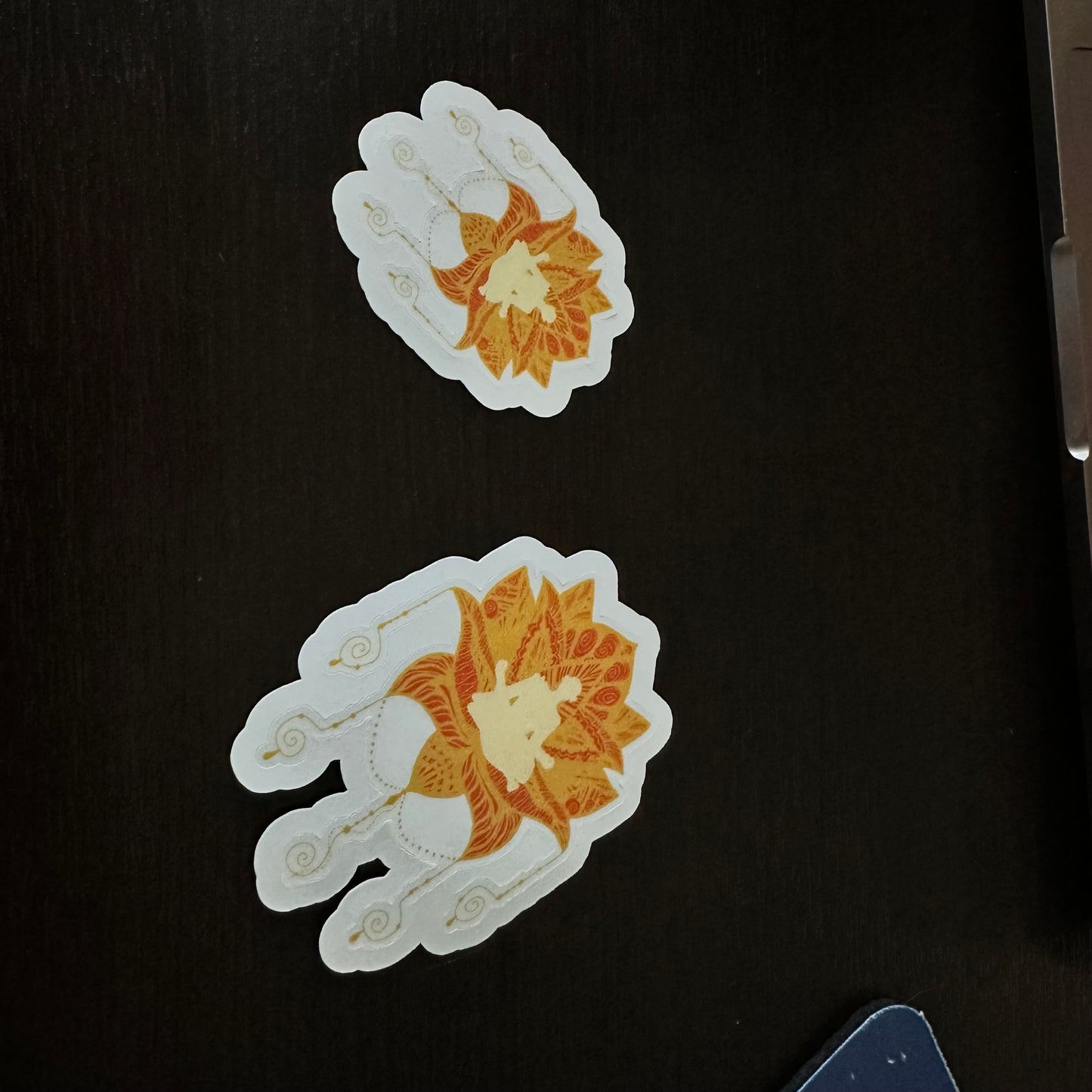 Yellow lotus meditation sticker
