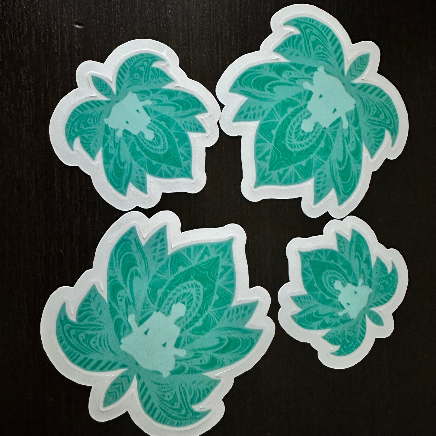 Blue lotus meditation sticker