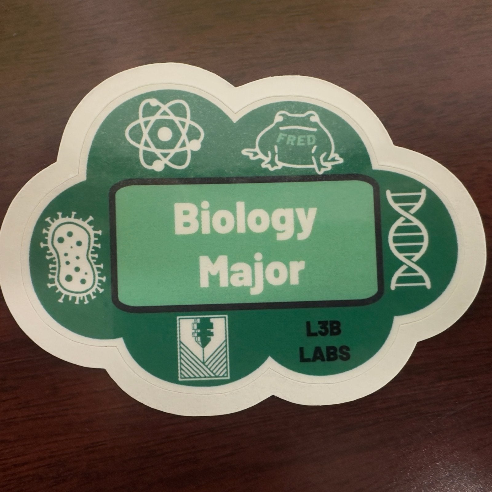 Biology Major Sticker - L3B LABS2 inClear