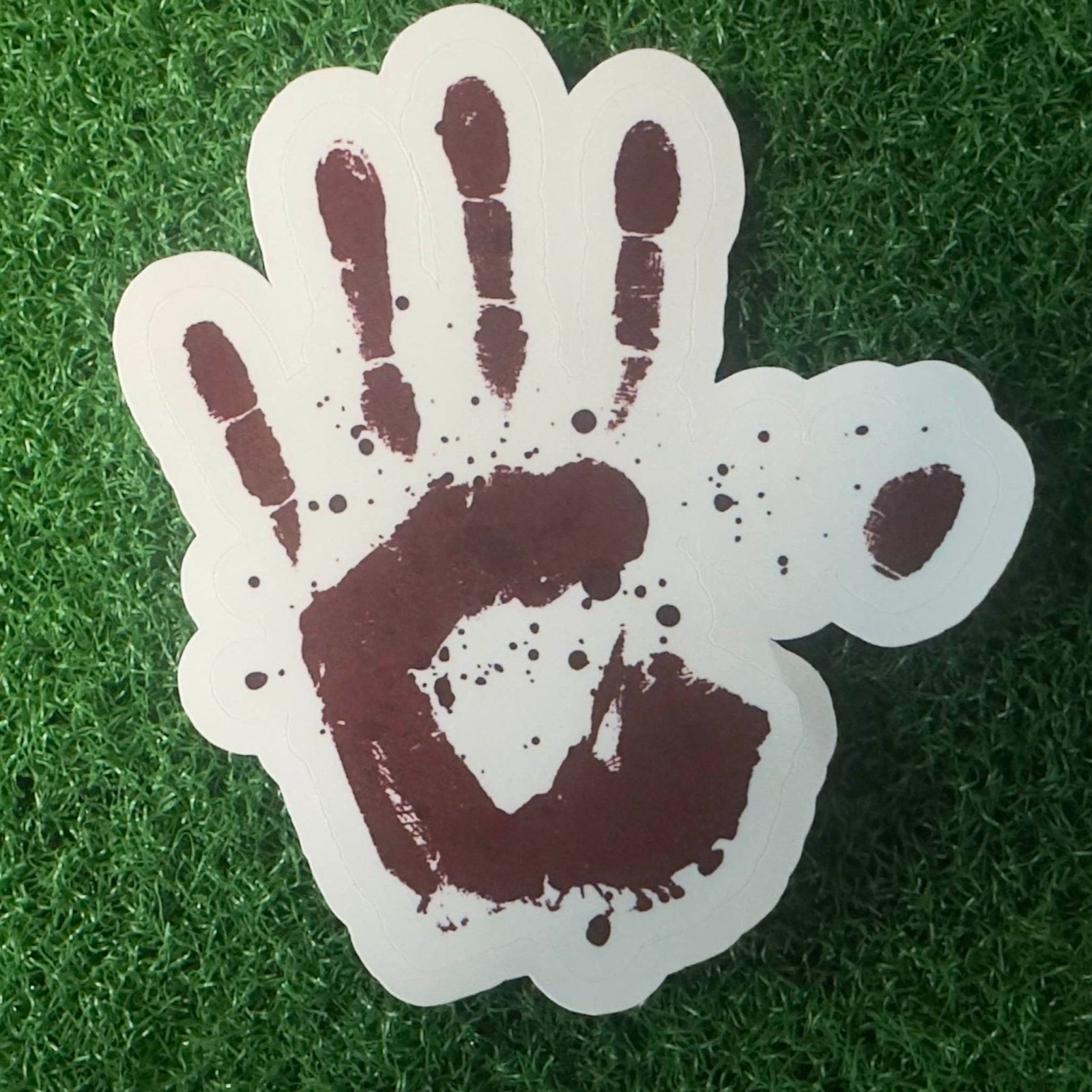 Bloody Handprint Sticker - L3B LABS2 inClear