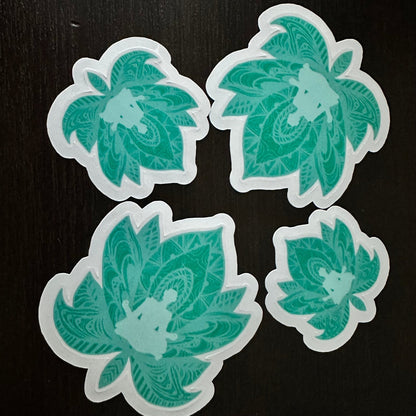 Blue lotus meditation sticker - L3B LABS2 inClear
