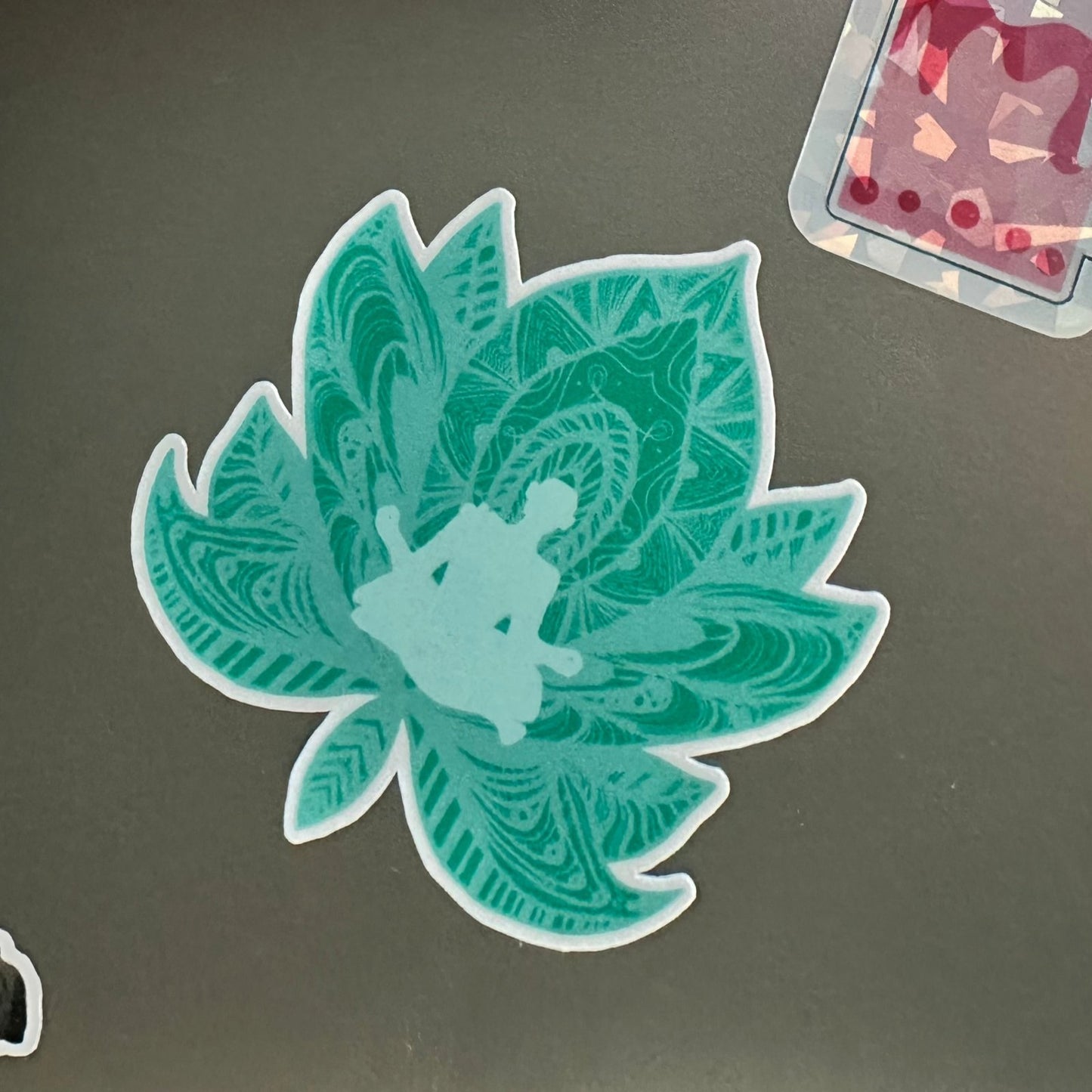 Blue lotus meditation sticker - L3B LABS2 inClear