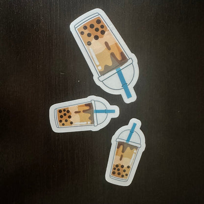 Brown Sugar Boba Sticker - L3B LABS2 inClear