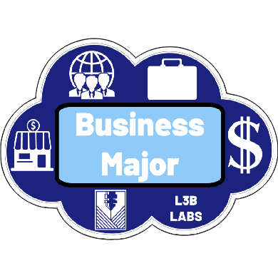 Business Major Sticker - L3B LABS2 inClear