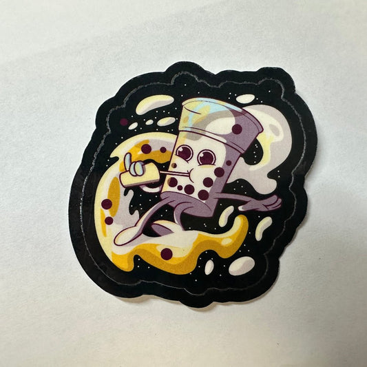 Coffee Boba Tea Sticker - L3B LABS2 inClear