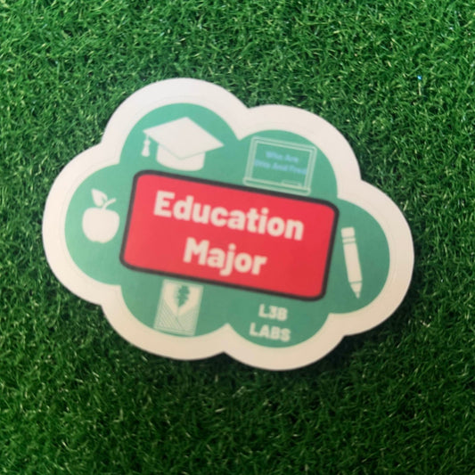 College Education Major Sticker for Laptops and Notebooks - L3B LABS2 inClear