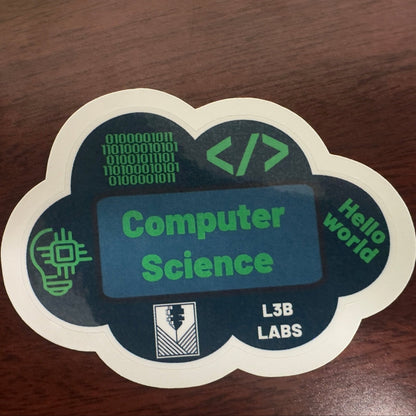 Computer Science Major Sticker - L3B LABS2 inClear