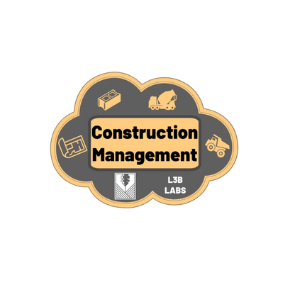 Construction Management Major Sticker - L3B LABS2 inClear