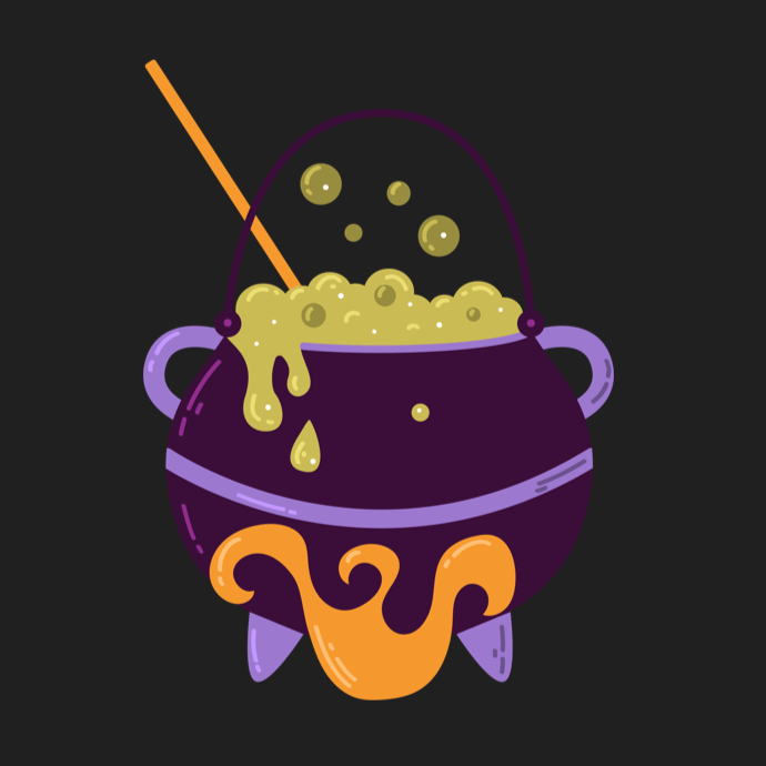 Cursed Cauldron Sticker - L3B LABS2 inClear