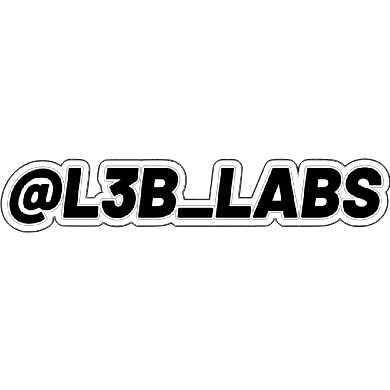 Custom Social Media Handle Decal - L3B LABS White 5 Inch