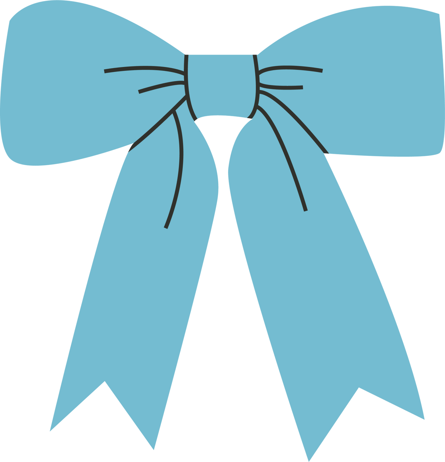 Cute Blue Bowtie Sticker for Laptops and Notebooks - L3B LABS2 inClear