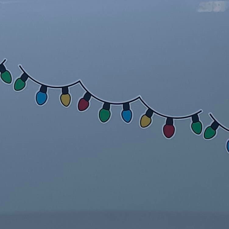 Cute Christmas Lights Sticker For Laptops and Notebooks - L3B LABS2 inClear