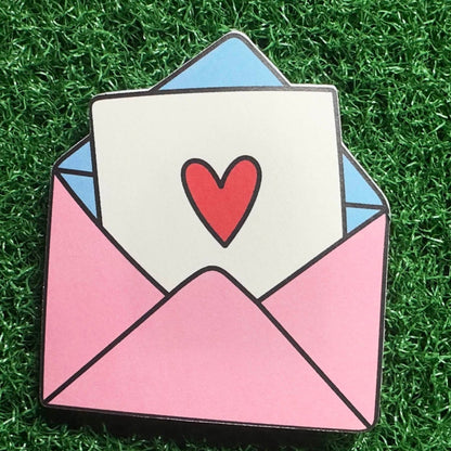 Cute Heart Mail Valentines Sticker - L3B LABS2 inClear