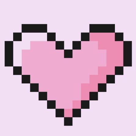 Cute Pink Valentines Pixel Heart - L3B LABS2 inClear