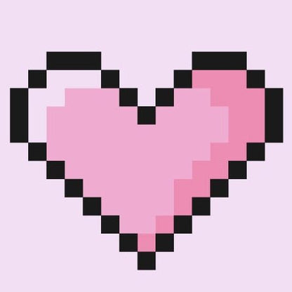 Cute Pink Valentines Pixel Heart - L3B LABS2 inClear
