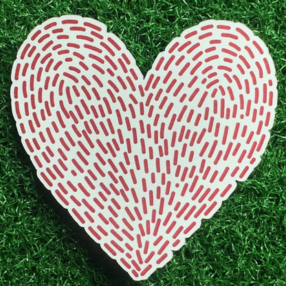 Cute Red Dashed Valentines heart - L3B LABS2 inClear