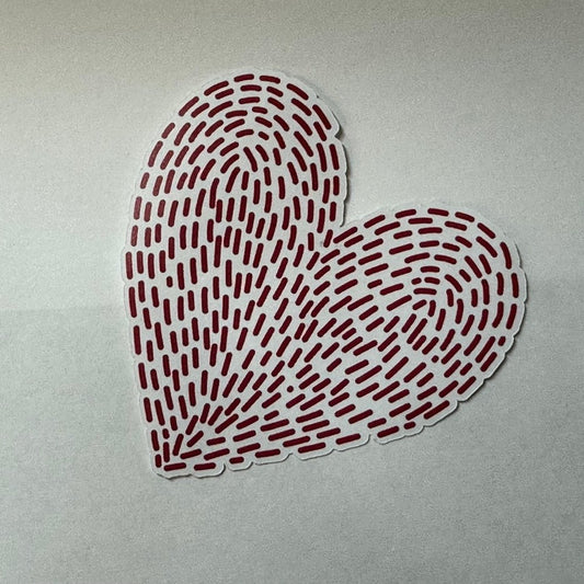 Cute Red Dashed Valentines heart - L3B LABS2 inClear