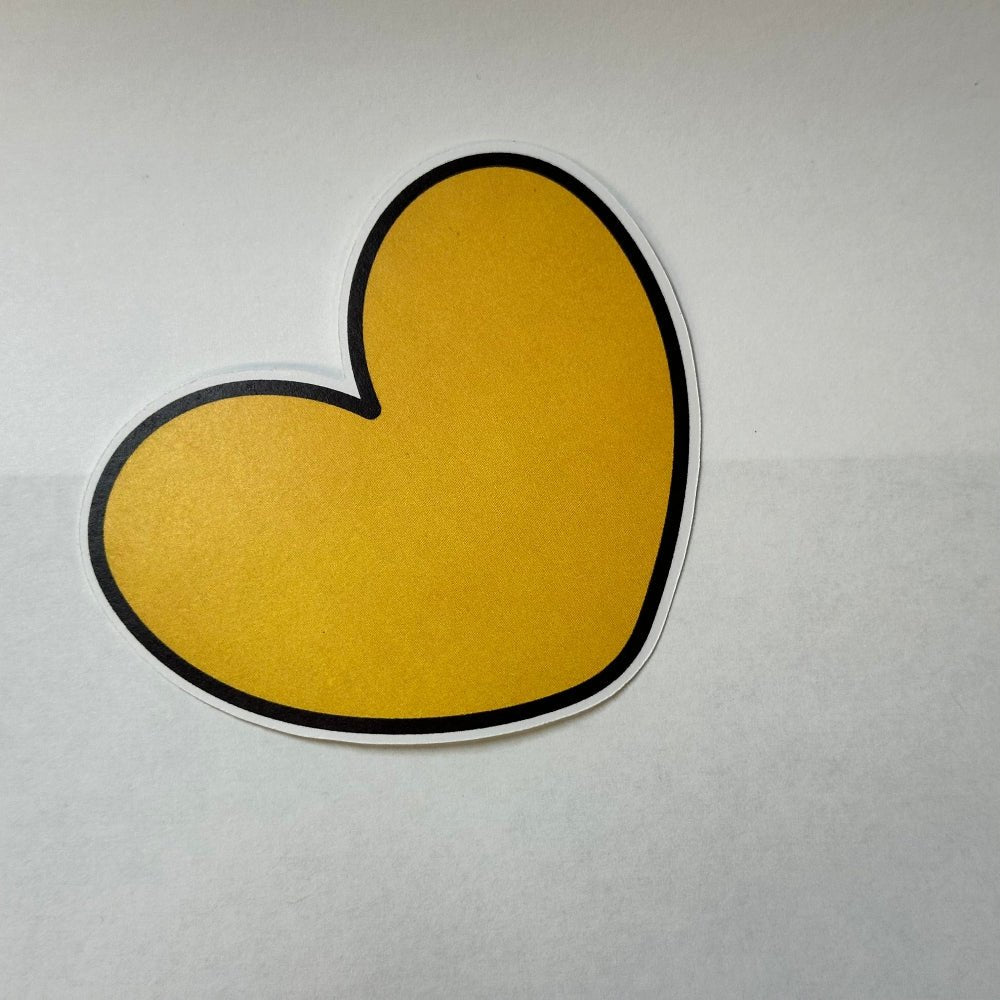 Cute Yellow Valentines heart - L3B LABS2 inClear