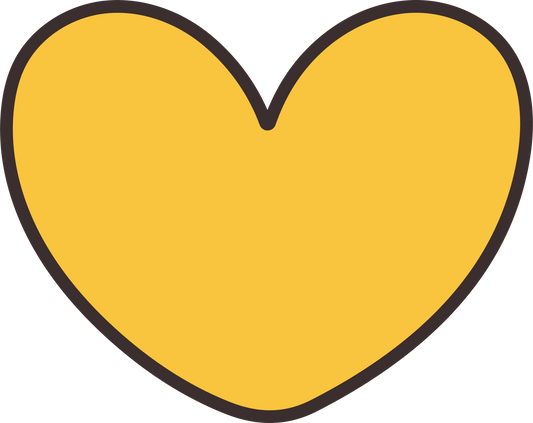 Cute Yellow Valentines heart - L3B LABS2 inClear