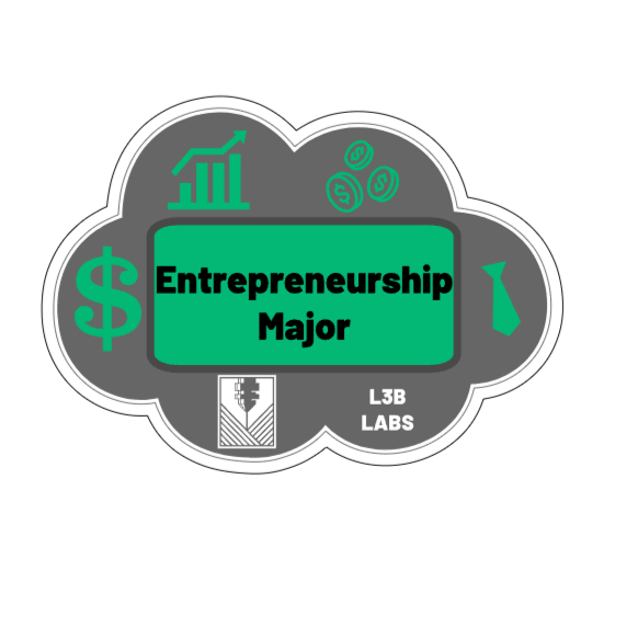 Entrepreneurship Major Sticker - L3B LABS2 inClear