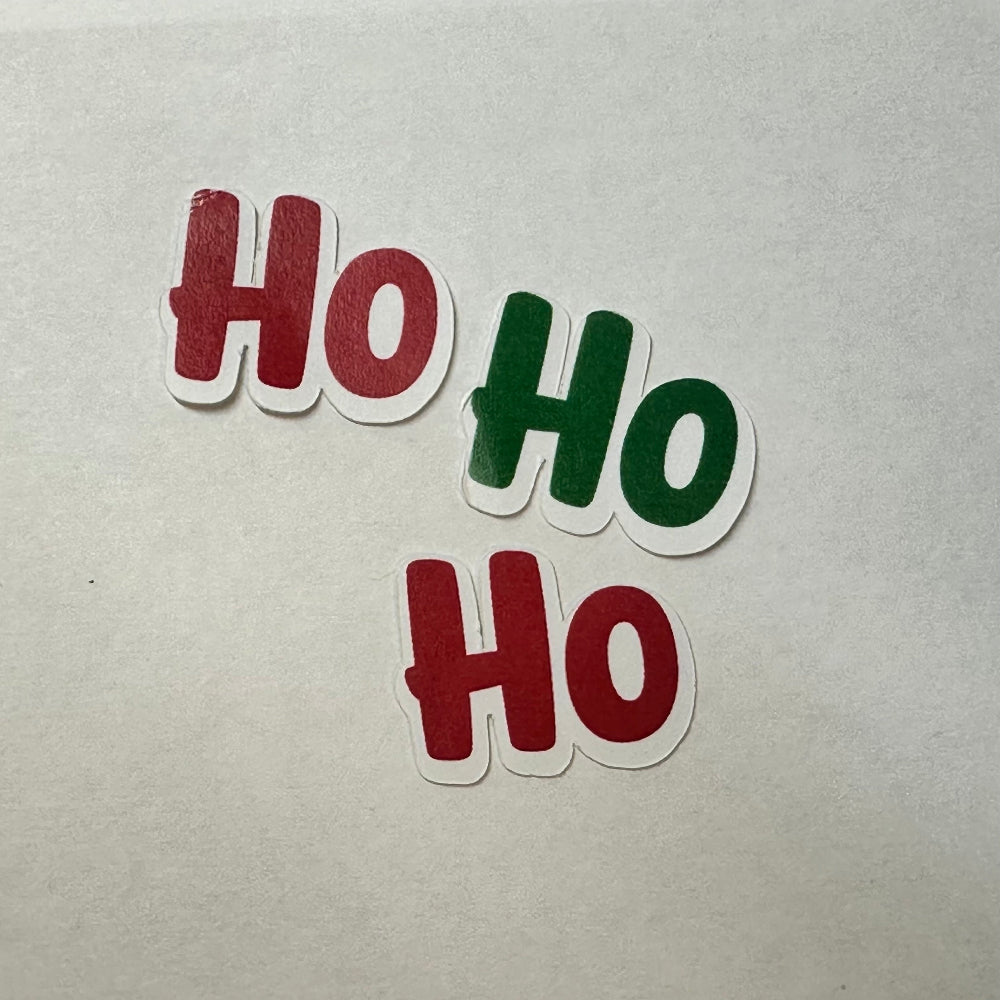 Funny Ho Ho Ho Christmas Sticker - L3B LABS2 inClear