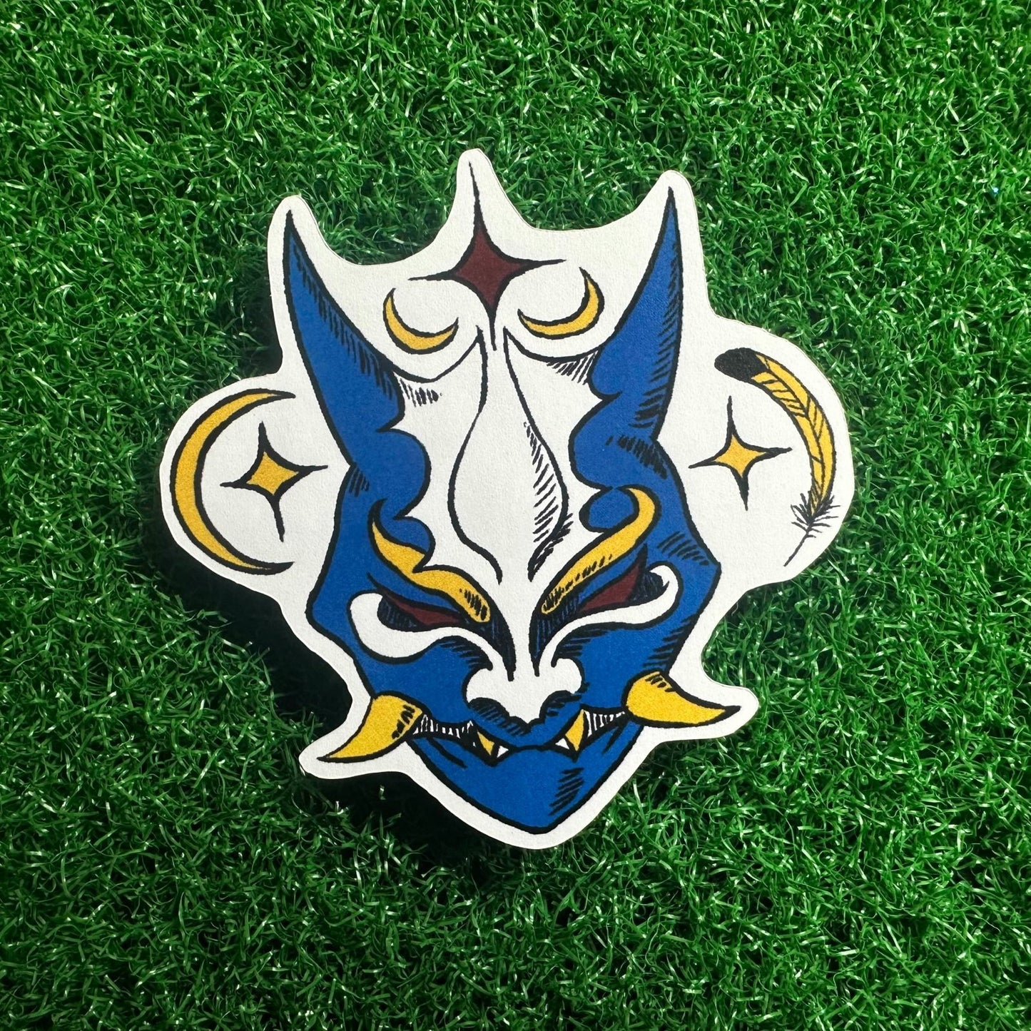 L3BLABS X Milesperhrr Cool Yaksha Mask Sticker - L3B LABS2 inClear