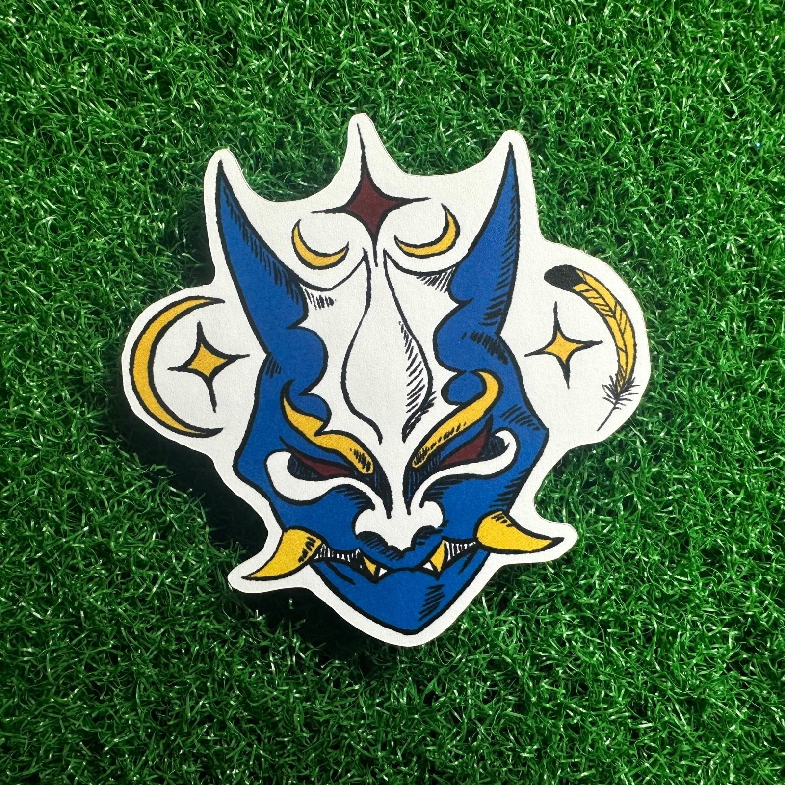 L3BLABS X Milesperhrr Cool Yaksha Mask Sticker - L3B LABS2 inClear