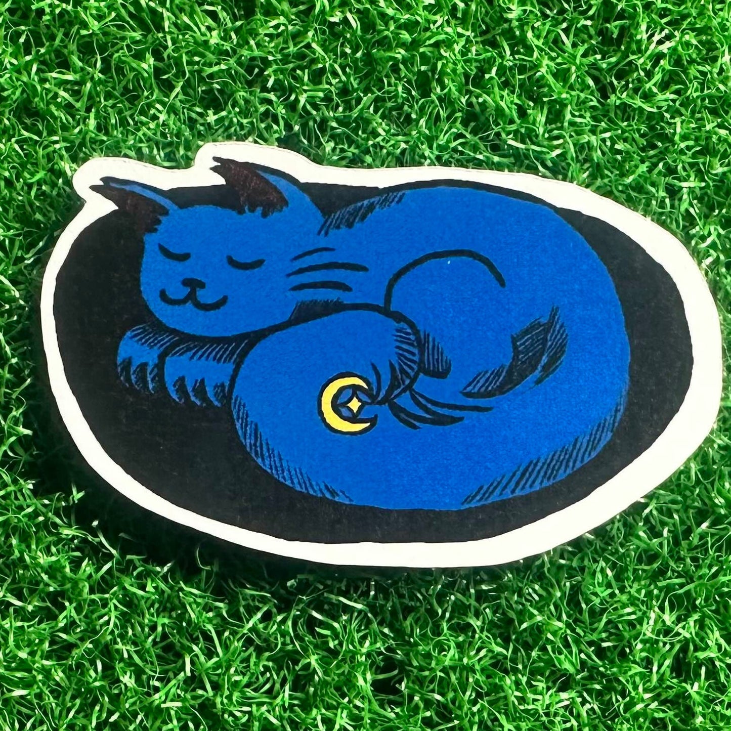 L3BLABS X Milesperhrr Cute "Luna The Kitty" Sleepy Cat Sticker - L3B LABS2 inClear