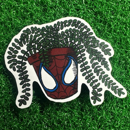 L3BLABS X Milesperhrr Cute Superhero Flower Pot Sticker - L3B LABS2 inClear