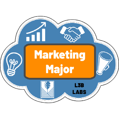 Marketing Major Sticker - L3B LABS2 inClear