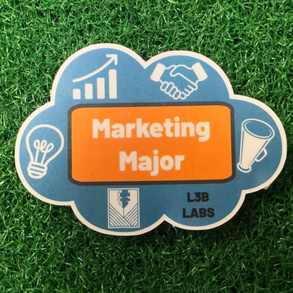 Marketing Major Sticker - L3B LABS2 inClear