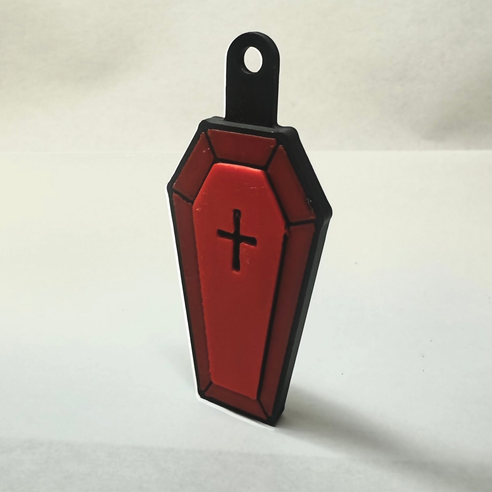 Minimalist Coffin Keychain | 3D Printed Casket Charm - L3B LABSred