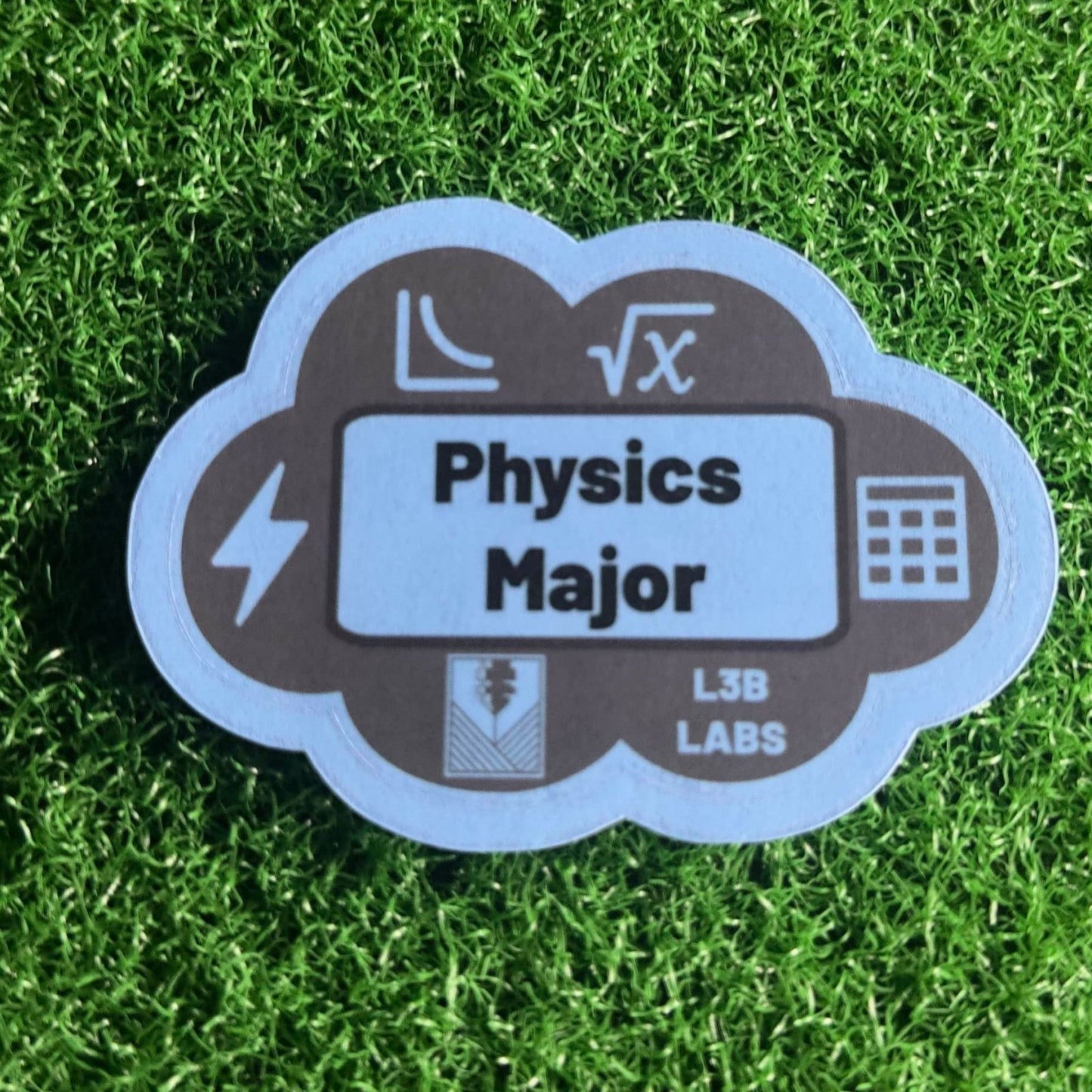 Physics Major Sticker - L3B LABS2 inClear