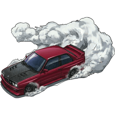 Retro Euro Style Drifting Car Keychain - L3B LABS